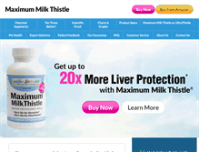 Tablet Screenshot of maximummilkthistle.com